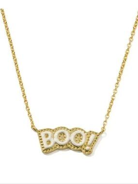 💞💞💖 Kendra Scott Boo Pendant Necklace - Gold/Iridescent White